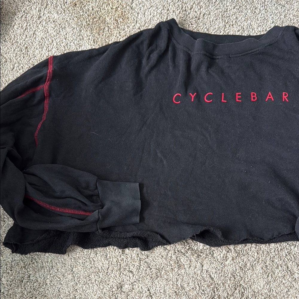 CycleBar Black Cropped Sweatshirt